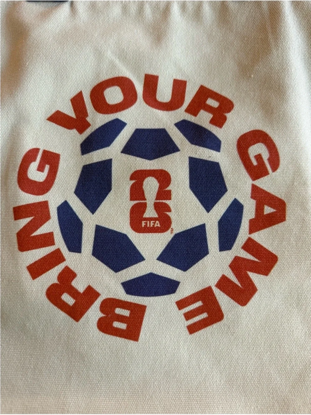 NWT Fifa World Cup Commemorative “Bring Your Game” Canvas Tote Bag - Picture 6 of 6